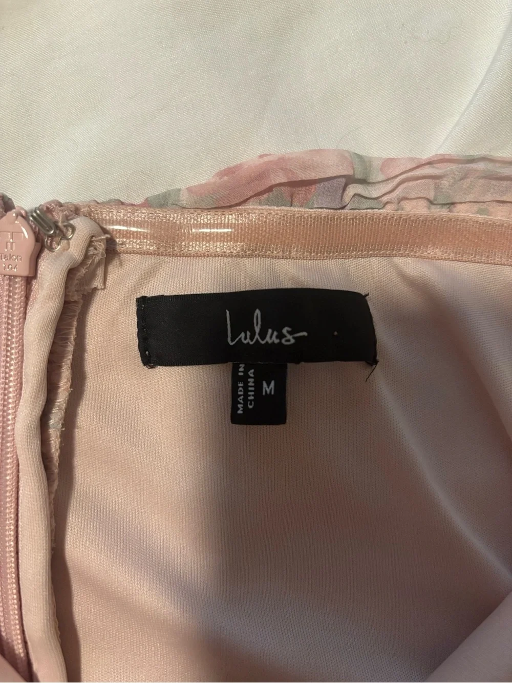 Lulu's Pink Floral Strapless Tiered Maxi Dress